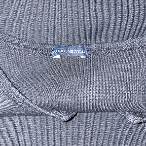 brandy melville black ashlyn notch top - Picture 2 of 2